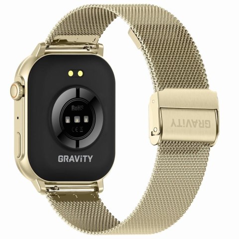Smartwatch Damski GRAVITY GT15-10 Biały Pasek Silikonowy + Złota Bransoleta Smartwatch Damski GRAVITY GT15-10 Biały Pasek Silikonowy + Złota Bransoleta