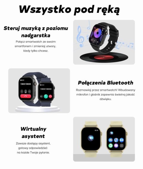 Smartwatch Damski GRAVITY GT15-10 Biały Pasek Silikonowy + Złota Bransoleta Smartwatch Damski GRAVITY GT15-10 Biały Pasek Silikonowy + Złota Bransoleta