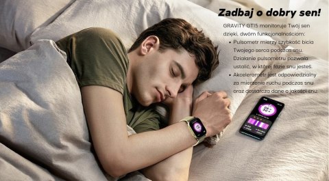 Smartwatch Damski GRAVITY GT15-10 Biały Pasek Silikonowy + Złota Bransoleta Smartwatch Damski GRAVITY GT15-10 Biały Pasek Silikonowy + Złota Bransoleta