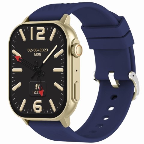 Smartwatch Damski GRAVITY GT15-11 Granatowy Pasek Silikonowy + Złota Bransoleta Smartwatch Damski GRAVITY GT15-11 Granatowy Pasek Silikonowy + Złota Bransoleta