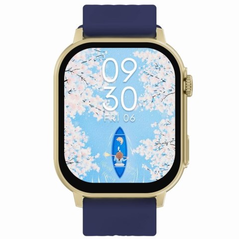 Smartwatch Damski GRAVITY GT15-11 Granatowy Pasek Silikonowy + Złota Bransoleta Smartwatch Damski GRAVITY GT15-11 Granatowy Pasek Silikonowy + Złota Bransoleta