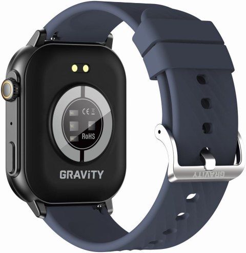 Smartwatch Damski GRAVITY GT15-12 Granatowy Pasek Silikonowy + Czarna Bransoleta Smartwatch Damski GRAVITY GT15-12 Granatowy Pasek Silikonowy + Czarna Bransoleta