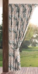 ZASŁONA GOTOWA GARDEN 7 NA TAŚMIE 155 X 200 CM BEŻOWY EUROFIRANY