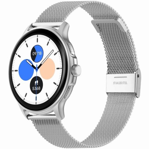 Smartwatch Damski GRAVITY GT12-8 Biały Pasek Silikonowy + Srebrna Bransoleta Smartwatch Damski GRAVITY GT12-8 Biały Pasek Silikonowy + Srebrna Bransoleta