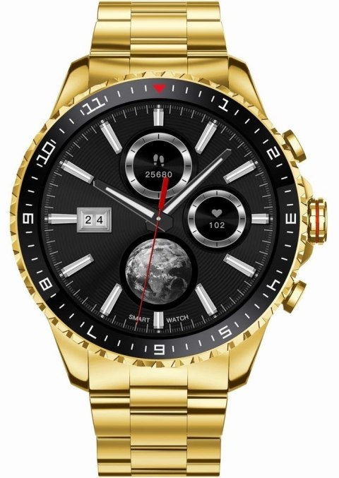 Smartwatch Męski GRAVITY GT16-1 Gold / Złota Bransoleta Smartwatch Męski GRAVITY GT16-1 Gold / Złota Bransoleta