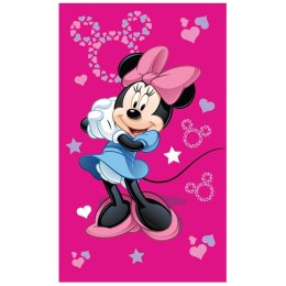 Ręcznik bawełniany 30x50 Myszka Minnie ciemy róż Jerry Fabrics