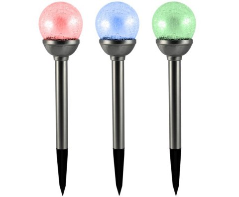 LAMPA SOLARNA LED KULA RGB 8CM SZKLANA SATYNA LAMPA SOLARNA LED KULA RGB 8CM SZKLANA SATYNA