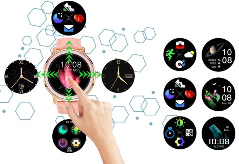 Smartwatch Damski RUBICON RNBE66 Black SMARUB124 Smartwatch Damski RUBICON RNBE66 Black SMARUB124