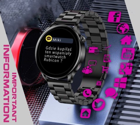 Smartwatch Damski RUBICON RNCE81 Rose Gold SMARUB131 Smartwatch Damski RUBICON RNCE81 Rose Gold SMARUB131