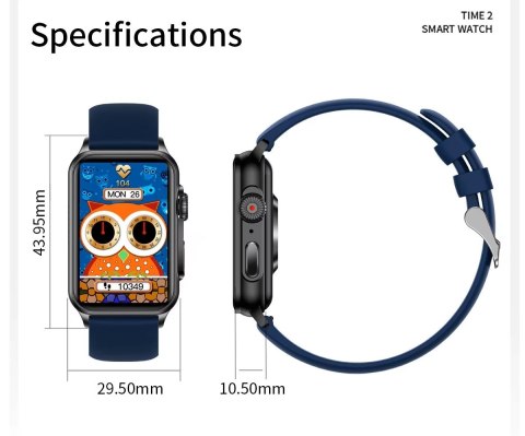 Smartwatch Damski RUBICON RNCF06 Black/Dark Blue SMARUB220 Smartwatch Damski RUBICON RNCF06 Black/Dark Blue SMARUB220