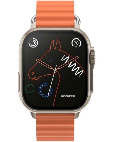 Smartwatch Męski RUBICON RNCF17 Tytan/Orange SMARUB269 Smartwatch Męski RUBICON RNCF17 Tytan/Orange SMARUB269