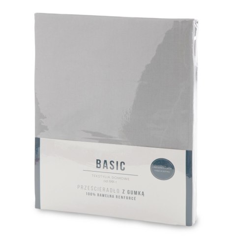 PRZEŚCIERADŁO Z GUMKĄ BASIC 180 X 200 X 30 CM JASNOSZARY EUROFIRANY PRZEŚCIERADŁO Z GUMKĄ BASIC 180 X 200 X 30 CM JASNOSZARY EUROFIRANY