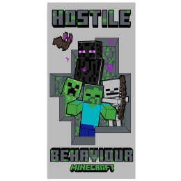 Ręcznik bawełniany 70x140 Minecraft jasny szary Jerry Fabrics