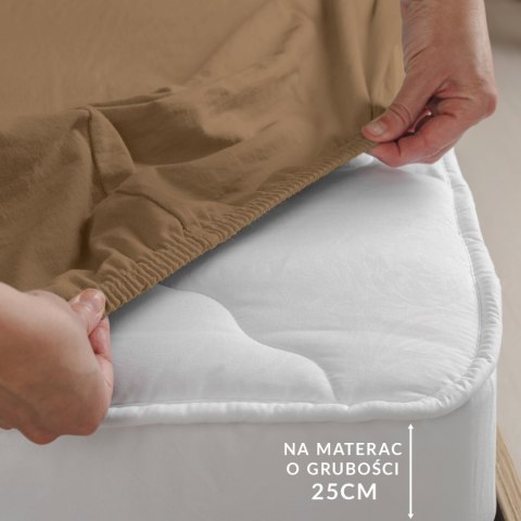 Prześcieradło jersey elastan z gumką 54 BRAUN/BRĄZ/90x200x30 Darymex Prześcieradło jersey elastan z gumką 54 BRAUN/BRĄZ/90x200x30 Darymex