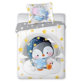 Pościel bawełna 100x135 + 40x60 Pingwinek Faro