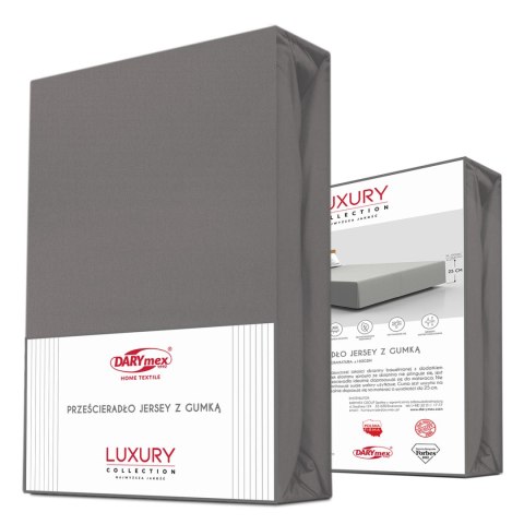 Prześcieradło jersey elastan z gumką ANTHRACITE/ANTRACYT/220x200x30 Darymex Prześcieradło jersey elastan z gumką ANTHRACITE/ANTRACYT/220x200x30 Darymex