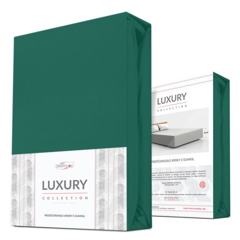 Prześcieradło jersey elastan z gumką GREEN/ZIELONY/220x200x30 Darymex Prześcieradło jersey elastan z gumką GREEN/ZIELONY/220x200x30 Darymex