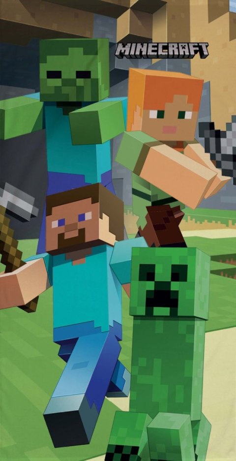 Ręcznik bawełniany 70x140 Minecraft Steve Alex Halantex Ręcznik bawełniany 70x140 Minecraft Steve Alex Halantex