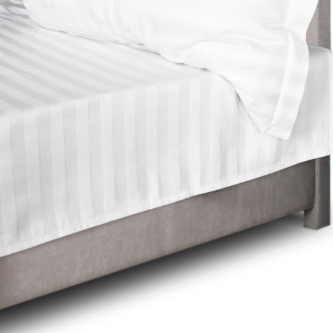 Prześcieradło satyna bambusowo-bawełniana STRIPE WHITE/160x240 Darymex Prześcieradło satyna bambusowo-bawełniana STRIPE WHITE/160x240 Darymex