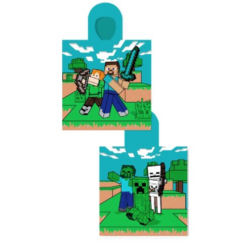 Ręcznik bawełniany ponczo z kapturem 50x100 Minecraft Aptex Ręcznik bawełniany ponczo z kapturem 50x100 Minecraft Aptex