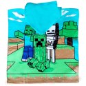 Ręcznik bawełniany ponczo z kapturem 50x100 Minecraft Aptex