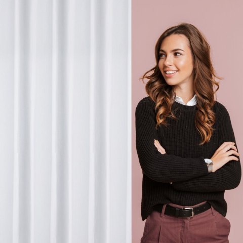 FIRANA GOTOWA ARLETA NA TAŚMIE 135 X 270 CM BIAŁY EUROFIRANY FIRANA GOTOWA ARLETA NA TAŚMIE 135 X 270 CM BIAŁY EUROFIRANY