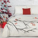 KOMPLET POŚCIELI ŚWIATECZNEJ BERRY 160 X 200 CM BIAŁY EUROFIRANY