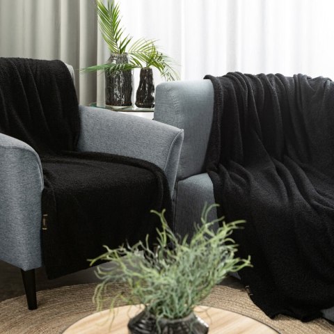 KOC BUKLA 150 X 200 CM CZARNY EUROFIRANY KOC BUKLA 150 X 200 CM CZARNY EUROFIRANY