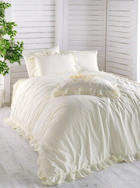Pościel bawełniana SNOW WHITE/160x200(P) STONEWASHED Limasso Pościel bawełniana SNOW WHITE/160x200(P) STONEWASHED Limasso
