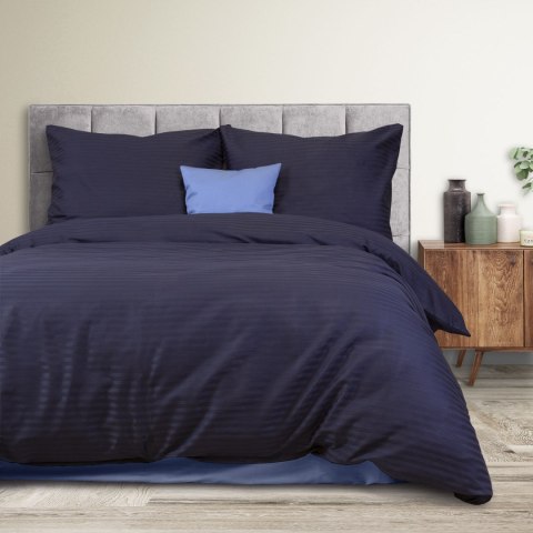 Pościel satyna bawełniana CIZGILI NAVY BLUE/140x200+1posz. 70x80 EXCLUSIVE Darymex Pościel satyna bawełniana CIZGILI NAVY BLUE/140x200+1posz. 70x80 EXCLUSIVE Darymex