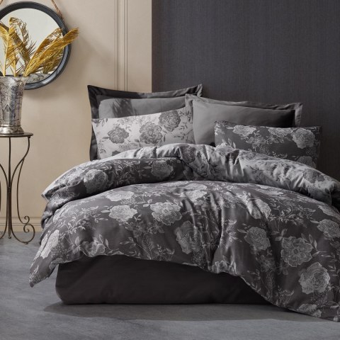 Pościel bawełniana FLORY DARK GREY/160x200 COTTONLOVE JACQUARD Darymex Pościel bawełniana FLORY DARK GREY/160x200 COTTONLOVE JACQUARD Darymex