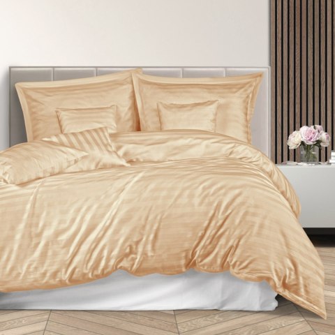 Pościel satyna bambusowo-bawełniana (P) STRIPE BEIGE/220x200 +2x70x80 z listwą +4x40x40 BAMBOO Darymex Pościel satyna bambusowo-bawełniana (P) STRIPE BEIGE/220x200 +2x70x80 z listwą +4x40x40 BAMBOO Darymex