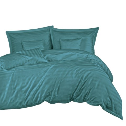 Pościel satyna bambusowo-bawełniana (P) STRIPE SEA TURQUOISE/220x200 +2x70x80 z listwą +4x40x40 BAMBOO Darymex Pościel satyna bambusowo-bawełniana (P) STRIPE SEA TURQUOISE/220x200 +2x70x80 z listwą +4x40x40 BAMBOO Darymex
