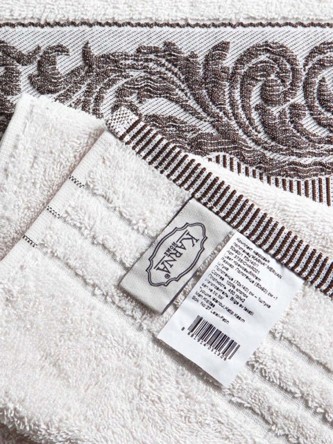 Ręcznik bawełniany frotte MERVAN/3735/cream 50x90+70x140 kpl. Karna Home Ręcznik bawełniany frotte MERVAN/3735/cream 50x90+70x140 kpl. Karna Home