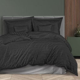 Pościel satyna bambusowo-bawełniana (P) STRIPE BLACK/180x200 +2x70x80 z listwą +4x40x40 BAMBOO Darymex