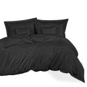 Pościel satyna bambusowo-bawełniana (P) STRIPE BLACK/180x200 +2x70x80 z listwą +4x40x40 BAMBOO Darymex