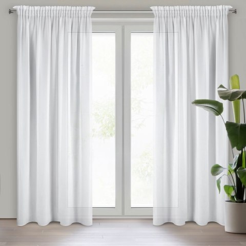 FIRANA GOTOWA DALIA NA TAŚMIE 140 X 270 CM BIAŁY EUROFIRANY FIRANA GOTOWA DALIA NA TAŚMIE 140 X 270 CM BIAŁY EUROFIRANY