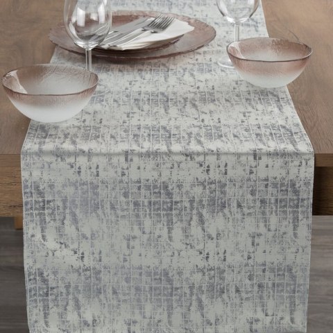 OBRUS ALINA 40 X 140 CM SREBRNY EUROFIRANY OBRUS ALINA 40 X 140 CM SREBRNY EUROFIRANY