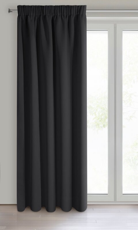 ZASŁONA GOTOWA D91 PARISA NA TAŚMIE 140 X 270 CM CZARNY EUROFIRANY ZASŁONA GOTOWA D91 PARISA NA TAŚMIE 140 X 270 CM CZARNY EUROFIRANY