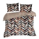 KOMPLET POŚCIELI ESPRIT 02 160 X 200 CM CZARNY EUROFIRANY