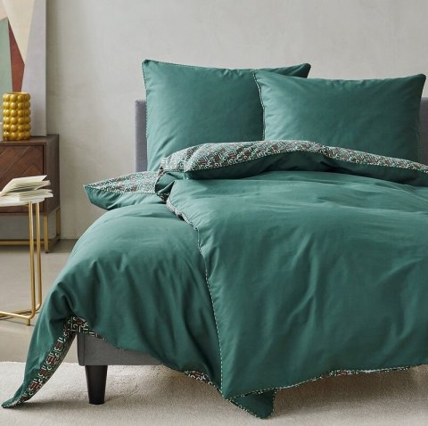 KOMPLET POŚCIELI ESPRIT 06 160 X 200 CM CIEMNOZIELONY EUROFIRANY KOMPLET POŚCIELI ESPRIT 06 160 X 200 CM CIEMNOZIELONY EUROFIRANY