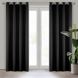 ZASŁONA GOTOWA RITA 140 X 250 CM CZARNY EUROFIRANY