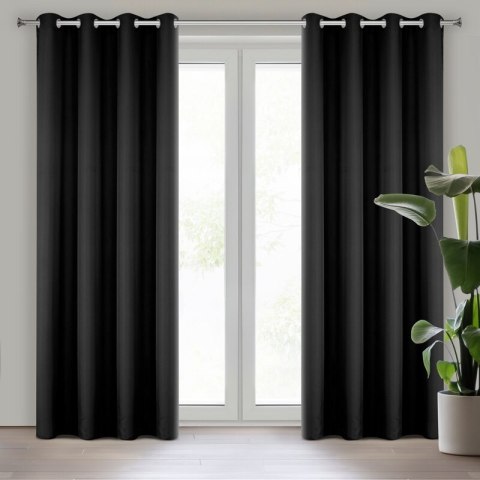 ZASŁONA GOTOWA RITA 140 X 250 CM CZARNY EUROFIRANY ZASŁONA GOTOWA RITA 140 X 250 CM CZARNY EUROFIRANY