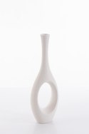 WAZON DEKORACYJNY RISO 12 X 6 X 36 CM KREMOWY EUROFIRANY