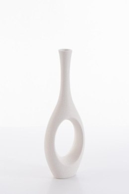 WAZON DEKORACYJNY RISO 12 X 6 X 36 CM KREMOWY EUROFIRANY