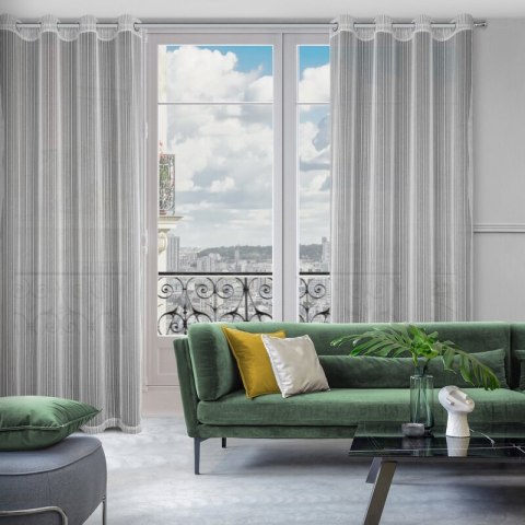 FIRANA GOTOWA NOELIA 140 X 250 CM SREBRNY EUROFIRANY FIRANA GOTOWA NOELIA 140 X 250 CM SREBRNY EUROFIRANY