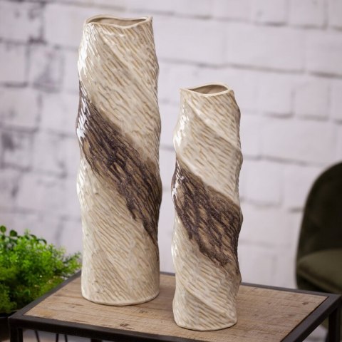 WAZON DEKORACYJNY ROSINA (04) FI 15 X 49 CM KREMOWY EUROFIRANY WAZON DEKORACYJNY ROSINA (04) FI 15 X 49 CM KREMOWY EUROFIRANY