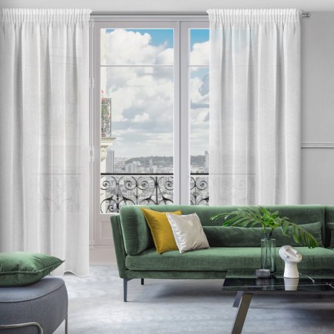 FIRANA GOTOWA RAIN NA TAŚMIE 140 X 270 CM BIAŁY EUROFIRANY FIRANA GOTOWA RAIN NA TAŚMIE 140 X 270 CM BIAŁY EUROFIRANY