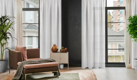 FIRANA GOTOWA RAIN NA TAŚMIE 140 X 270 CM BIAŁY EUROFIRANY FIRANA GOTOWA RAIN NA TAŚMIE 140 X 270 CM BIAŁY EUROFIRANY