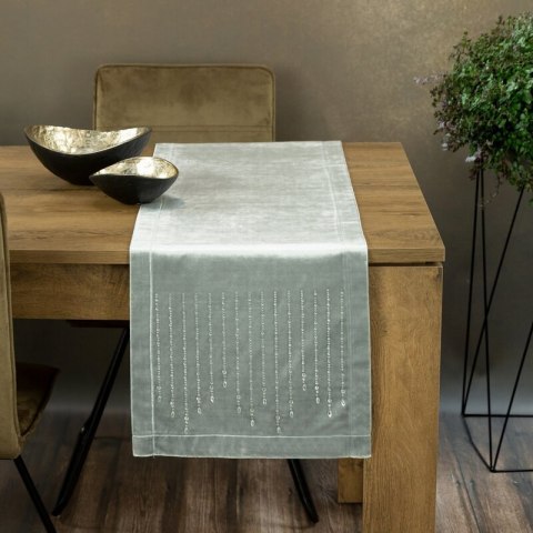 OBRUS ROYAL 3 35 X 140 CM SREBRNY EUROFIRANY OBRUS ROYAL 3 35 X 140 CM SREBRNY EUROFIRANY